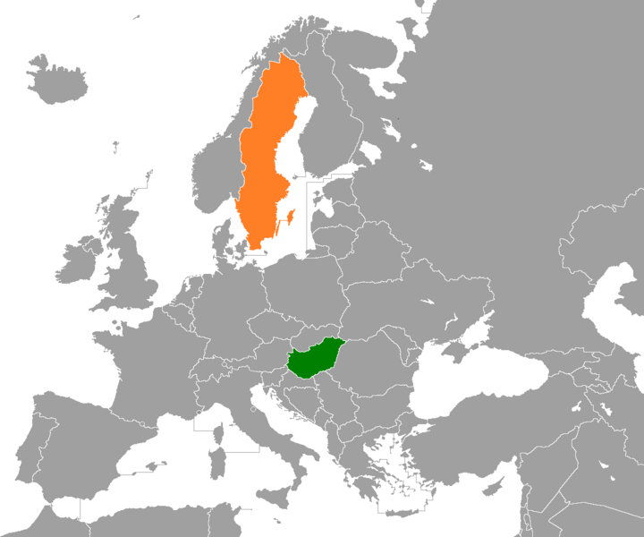 ملف:Hungary Sweden Locator.png