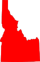 State map highlighting Idaho County