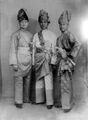 A Sumatran variant type of tengkolok worn by royal princes from Deli, Langkat and Serdang Kingdom of North Sumatra, Indonesia