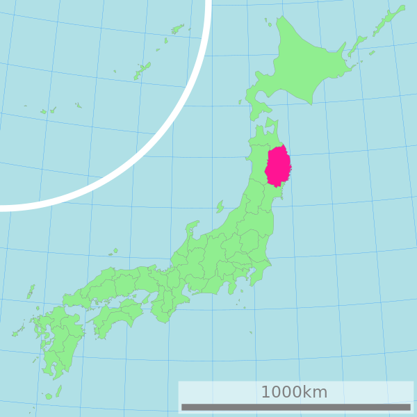 ملف:Map of Japan with highlight on 03 Iwate prefecture.svg