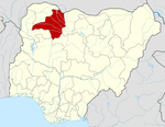 خريطة نيجيريا موضح عليها موقع ولاية زمفرة