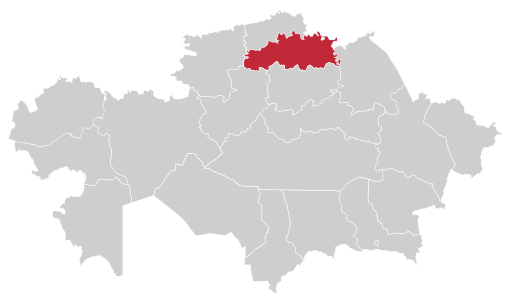 ملف:Kokshetau Region in Kazakhstan.svg