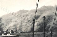 Dust storm approaching Spearman, Texas April 14, 1935.