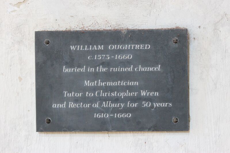 ملف:William Oughtred plaque.jpg