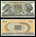 L.500 – obverse and reverse – printed in 1966