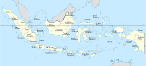 Indonesia, administrative divisions - en - monochrome.svg