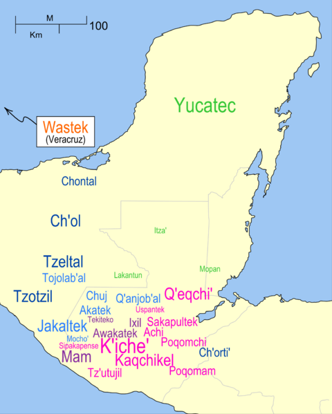 ملف:Mayan Language Map.png