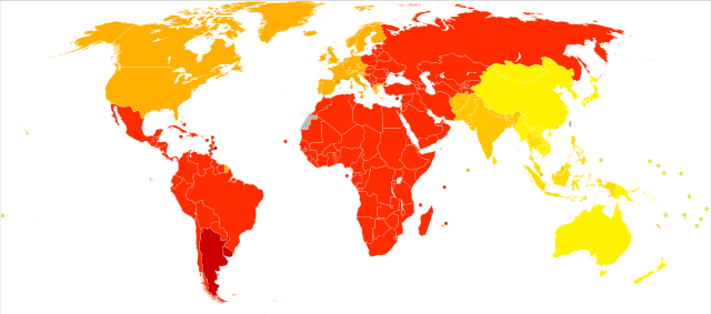 ملف:Obsessive-compulsive disorder world map - DALY - WHO2002.svg - المعرفة