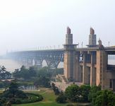 The Nanjing Yangtze River Bridge, a beam bridge, was completed in 1968.