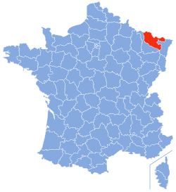 Location of Moselle in France