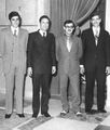 معمر القذافي وابناء الرئيس جمال عبد الناصر