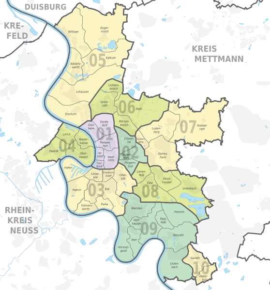 ملف:Düsseldorf Subdivisions.svg