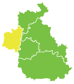 موقع منطقة جسر الشغور في محافظة إدلب