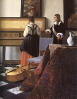 Johannes Vermeer, The Music Lesson (detail), 1662–5, Buckingham Palace