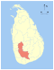 خريطة تبين امتداد محافظة سبراگاموا في سريلانكا