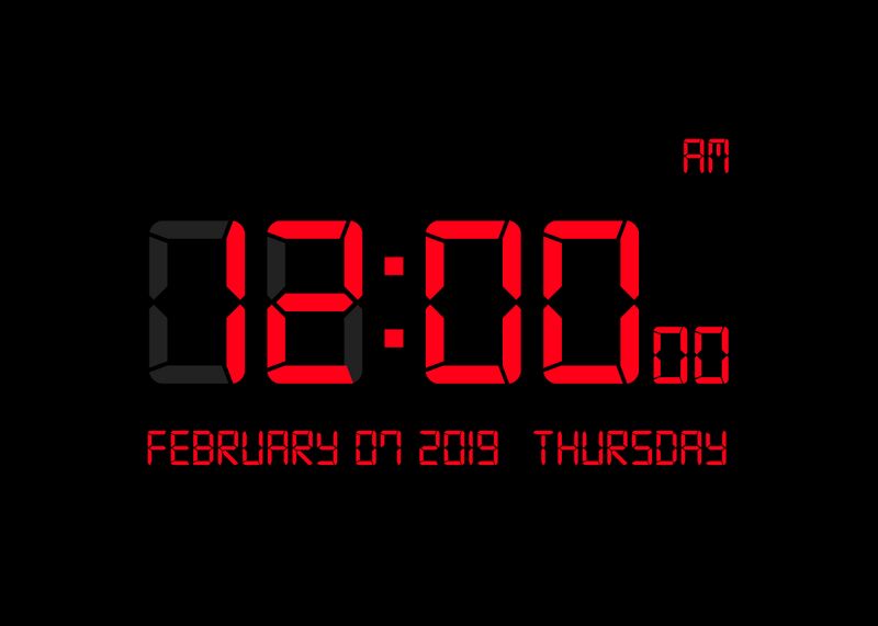 ملف:Digital clock 12.00 AM.jpg