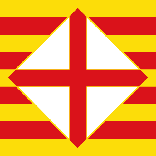 ملف:Flag of Barcelona province(official).svg