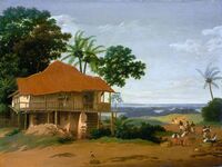 Landscape with a worker's house, Frans Post