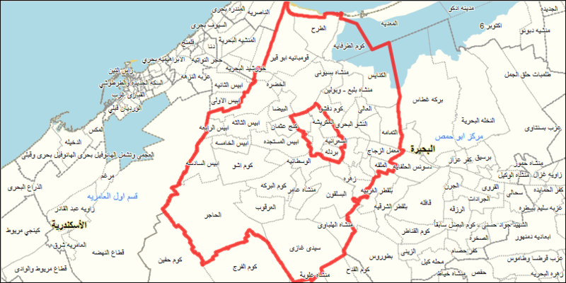ملف:خريطة مركز كفر الدوار.png