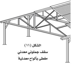 سقف جملوني معدني مغطى بألواح معدنية.jpg.jpg
