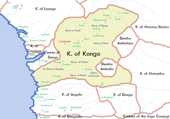 "مملكة الكونغو" (الآن عادة ما يتم يشار إليه باسم "مملكة كونغو" للتمييز بينها وبين دولة الكونغو الحالية)