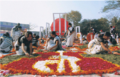 International Mother Language Day Celebration in Dhaka, with the Martyr's Monument in the background