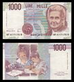 L.1,000 – obverse and reverse – printed in 1990