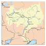 خريطة حوض تصريف الڤولگا.