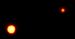 پلوتو وتشارون كما يظهرا من تلسكوپ هبل الفضائي