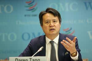 Director General of the World Intellectual Property Organization Darren Tang Heng Shim at the Aid for Trade Global Review 2024.jpg