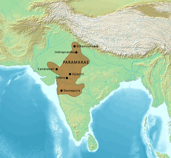Map of the Paramaras 1000ح. 1000 CE.[1]