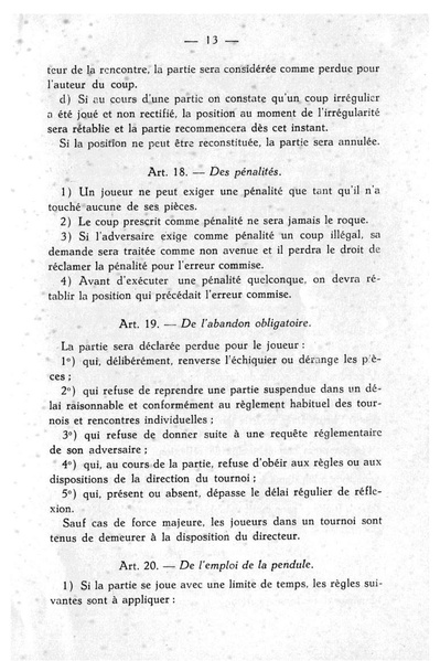ملف:Règle du Jeu d'Échecs de la F.I.D.E. 1930.pdf