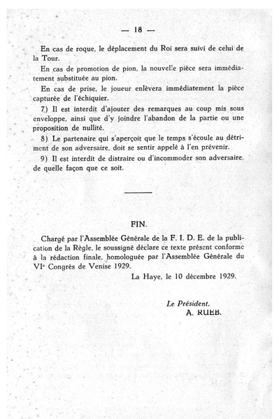 ملف:Règle du Jeu d'Échecs de la F.I.D.E. 1930.pdf