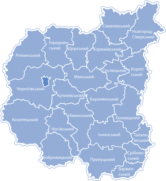 ملف:Chernihiv Oblast subdivisions.svg