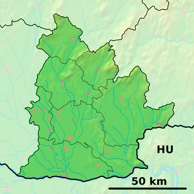 Nitra Region - physical map.png