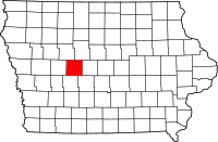 Map of Iowa highlighting