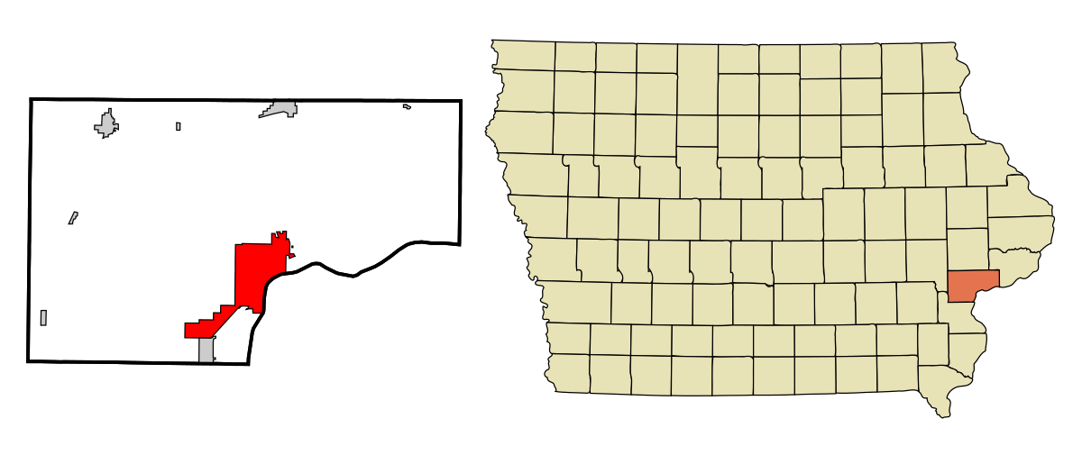 ملفMuscatine County Iowa Incorporated and Unincorporated areas Muscatine Highlighted.svg المعرفة