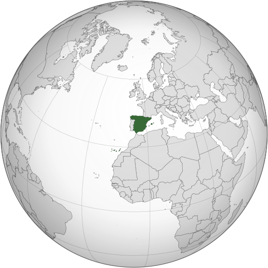 ملف:Spain (orthographic projection).svg