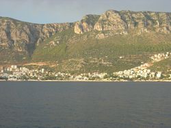 Part of the town seen from the sea