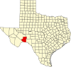 State map highlighting Terrell County