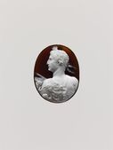 Cameo portrait of the Emperor Augustus; 41-54 AD; sardonyx; 3.7 × 2.9 × 0.8 cm; Metropolitan Museum of Art (New York City)