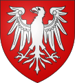 النسر الجرماني de gueules, à l'aigle éployée d'argent."