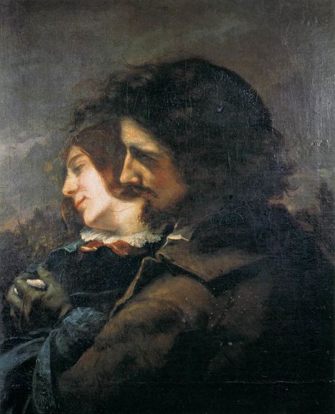 ملف:Gustave Courbet - Lovers in the Country, Sentiments of the Young Age - WGA05484.jpg