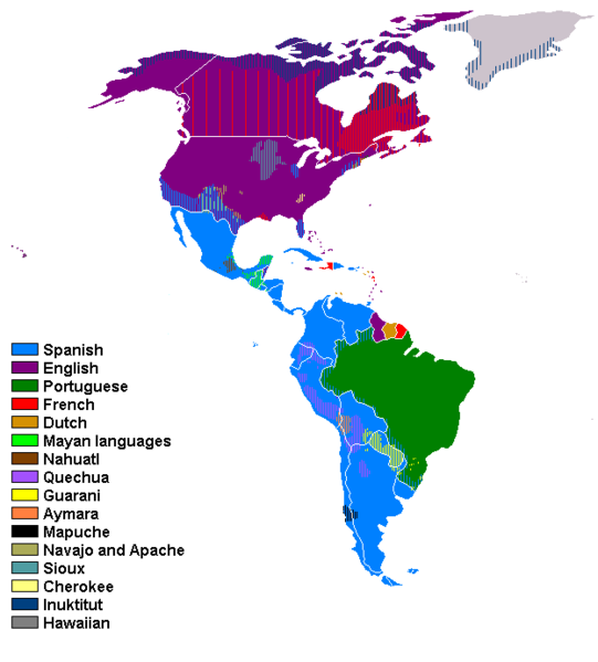 ملف:Languages of the Americas.PNG