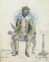 Sri Rajadhi Raja Sinha, King of Kandy, on his throne.jpg