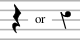 A quarter/crotchet rest