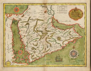 A detailed map of Palestine from the 17th century