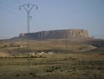 A large mesa in a dry setting