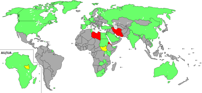 ملف:CountriesRecognizingSouthernSudan.PNG