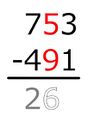15 − 9 = 6
